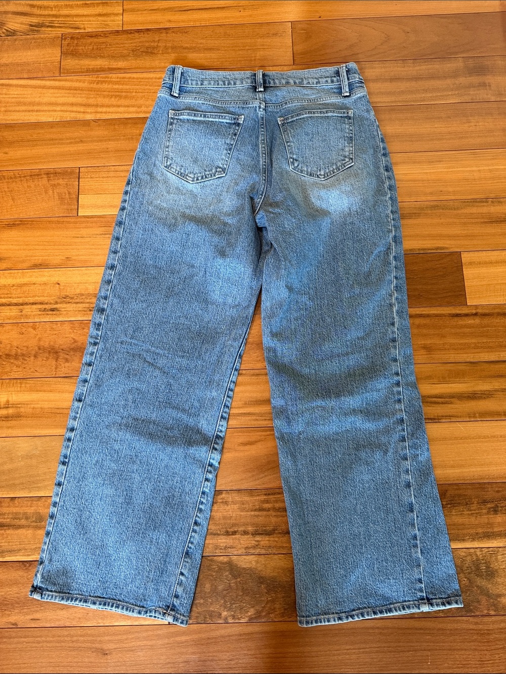 Wide Leg Light Blue Women's Jeans - Picture 3 of 4